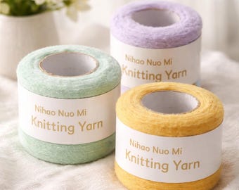 Super Soft Chunky Cotton Yarn, Plush Cloud Yarn for Crochet Bags Scarves Hats, Thick Bulky Yarn, Cozy Knitting Yarn, Beginner Friendly