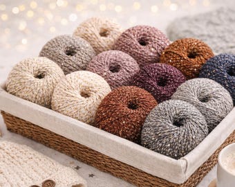 Sequin Mohair Yarn for KnittingSparkle Boucle Yarn Soft Mohair Blend Yarn for Sweater Scarf HatHand Knitting