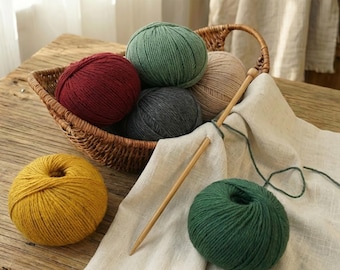 100% Merino Wool Yarn | Soft Worsted Weight Yarn for Knitting & Crochet | Natural Wool for DIY Sweaters, Hats, and Cardigans