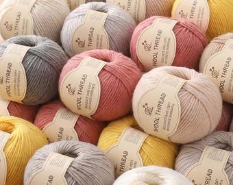 Merino Medium Weight 70% Wool Yarn Hand Knitting Scarf Yarn Sweater Hat Coat Soft Baby Friendly