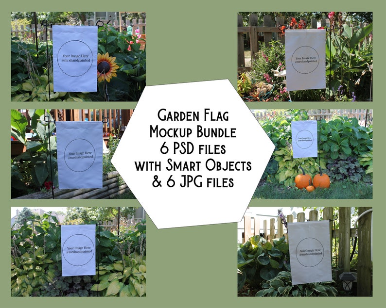 Download Garden Flag Mockup Bundle 6 Product Mockups PSD Smart | Etsy