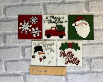 Country Christmas Sign Tiles