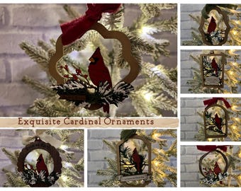 Exquisite Cardinal Ornaments