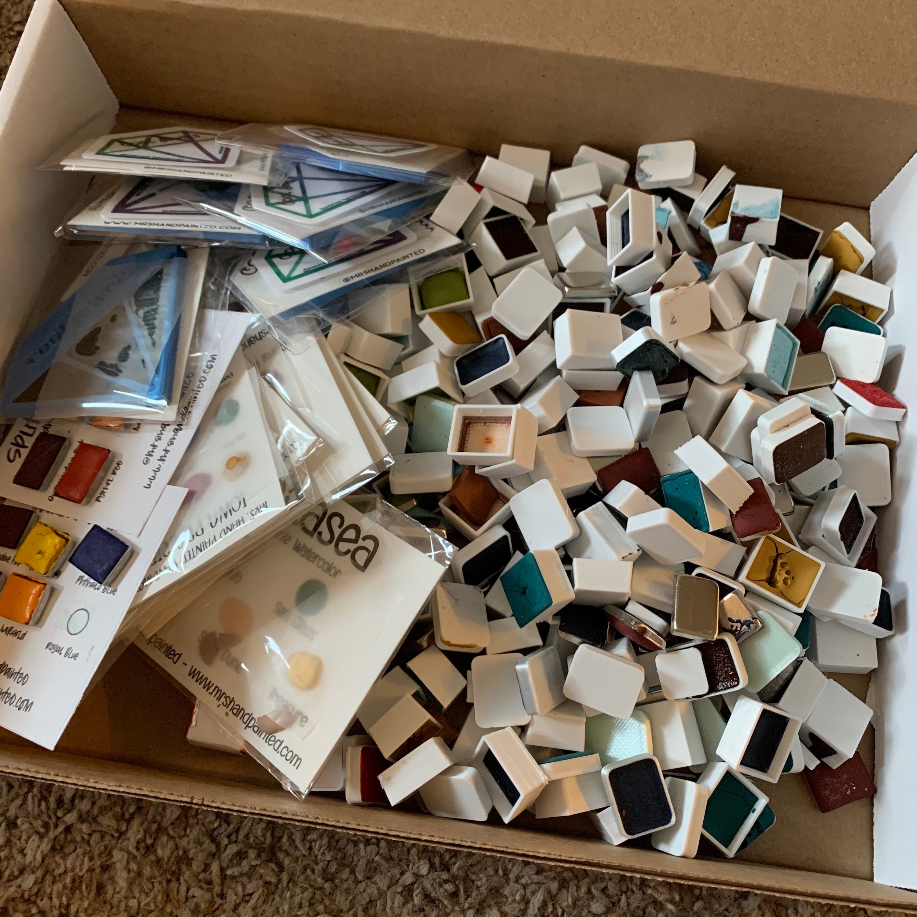 Handmade Watercolor Paints - Random GRAB BAGS - Matte watercolor (a f…