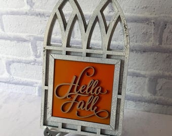 Rustic Gothic Window Frame for Interchangeable Signs