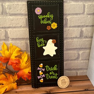 &quot;Halloween &quot;&quot;Hey Boo&quot;&quot; Wechselschilder - Laser Cut Holz bemalt.&quot;