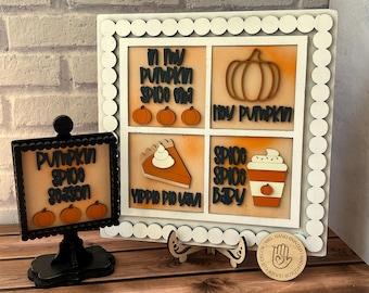 Pumpkin Spice Leaning Ladder Interchangeable Signs