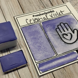 Handmade Watercolor Paints - CELESTIAL VIOLET - Artisan Paints - Supernova Set Singles, Half Pans Matte Watercolor, Lavender