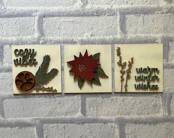 Cozy Christmas Sign Tiles