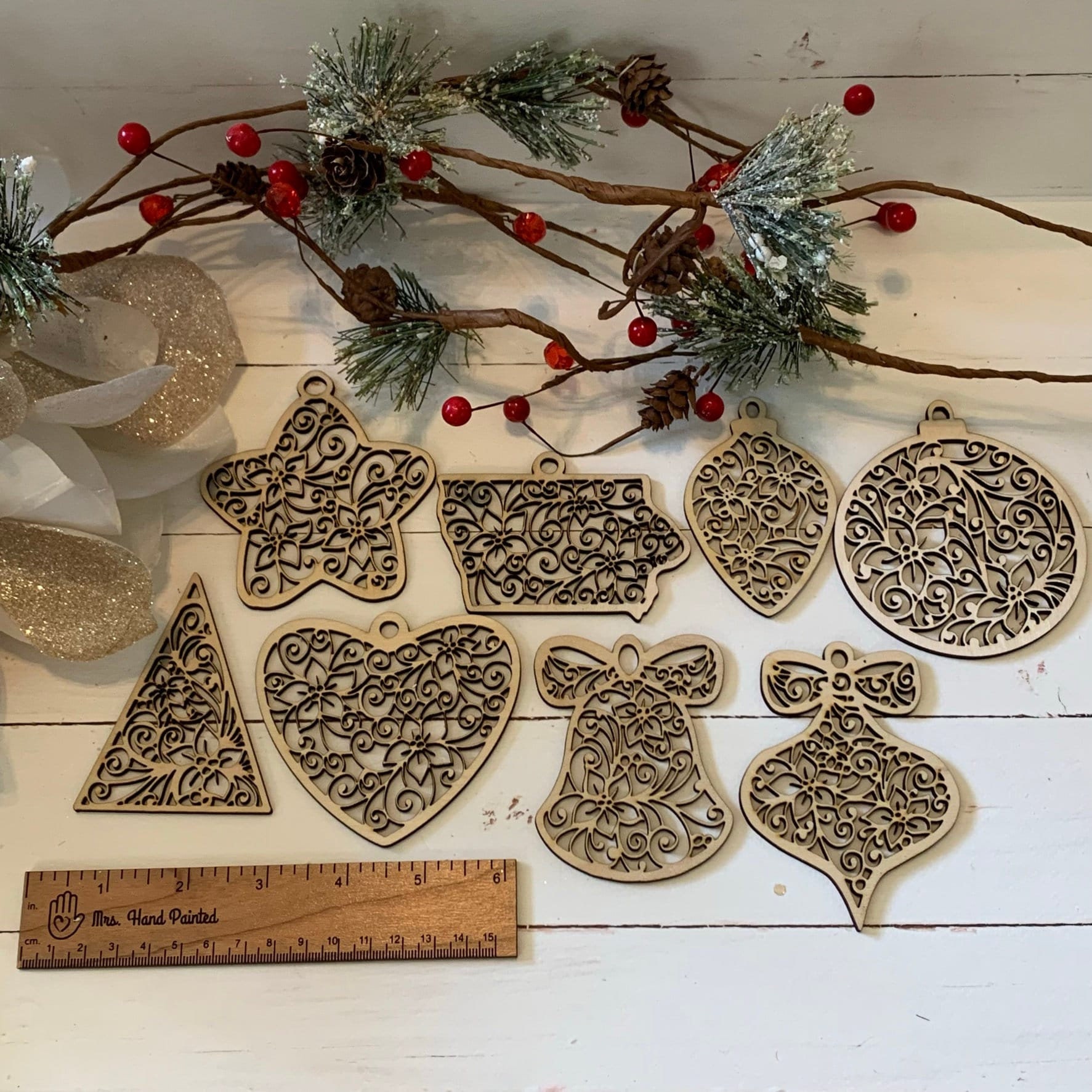 3D Ornament North Pole 3 Pieces Laser Cut Out Unfinished ORN180 3D Ornament North Pole 3 Pieces Laser Cut Out Unfinished ORN180