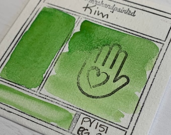 Handmade Watercolor Paints - KIWI Half Pans