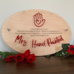 Custom Wood Layered Business Logo Sign - Laser Cut Wood