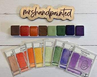 Handmade Watercolor Paints - IOWA WILDFLOWERS- Artisan Paint Palette