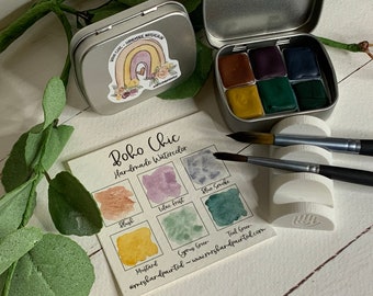 BOHO CHIC ~ Handmade Watercolor Paints - Artisan Paint Palette