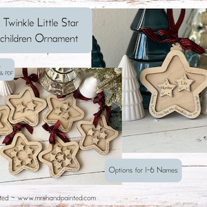 Digitale Laser Cut Datei - Twinkle Twinkle Little Star Enkelkinder Ornament