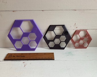 Hexagon Tracing / Drawing Template - PLA Bioplastic 3D Printed, Drawing and Painting Tools, Stencils and Templates