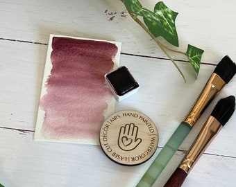 MERLOT - Half Pan Handmade Watercolor Paints