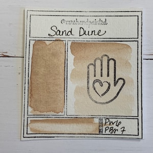 Handmade Watercolor Paints - SAND DUNE Half Pans