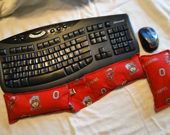 Ohio State Buckeyes Computer Keyboard and Mouse Wrist Support Aromatherapy Heat Cool Adjustable for All Keyboards