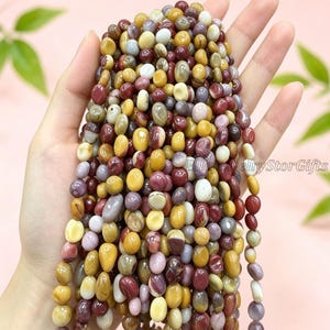 Natural Irregular Mookite Beads Strand Supply,Smooth Red, Yellow, White Gemstone,DIY,Jewelry Accessory