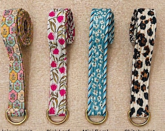 Floral Cotton Webbing Belt: Liberty Fabric, Handmade Statement Accessory
