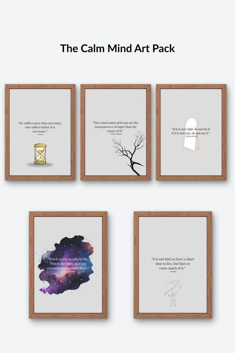 The Calm Mind | Wall Art Set | Printable - Etsy