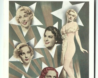 Vintage Pin Up Girls Paradise Cabaret Restaurant Postcard