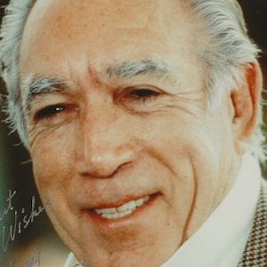 Vintage Anthony Quinn Color 8x10 Photo Autographed Original Signed with Silver Marker Hollywood Memorabilia