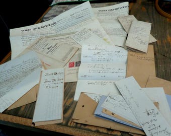 Lot of 1800's Ephemera Letters Mortgages Insurance  Indentures Revenue Stamps Plus antique paper