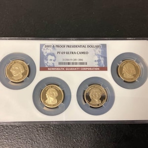 2007-S Presidential Dollar Set 4-Coins Proof NGC PF 69 Ultra Cameo