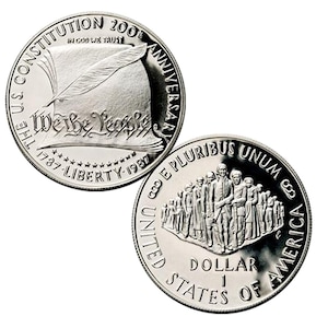 1987 Constitution Silver Dollar - Etsy
