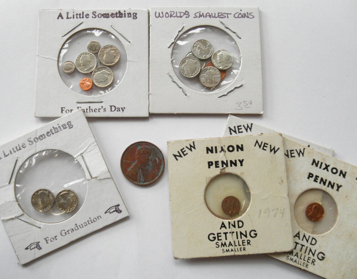Vintage Miniature US Coins Money Collectable Nixons Shrinking Etsy