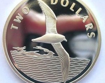 Bermuda Silver Coin 2010 Silver Proof Petrel Cahow 2 Dollar Coin COA