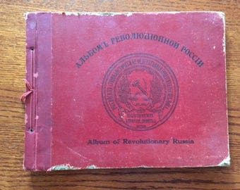 Vintage Book Album of Revolutionary Russia 1919 Scarce USSR Photography Trotsky Lenin Published by Russian Socialist Federation