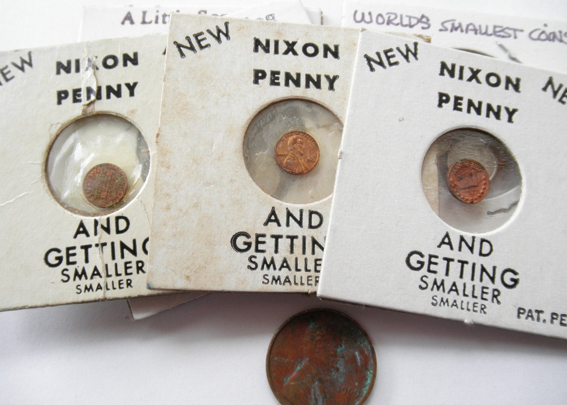 Vintage Miniature US Coins Money Collectable Nixons Shrinking Etsy