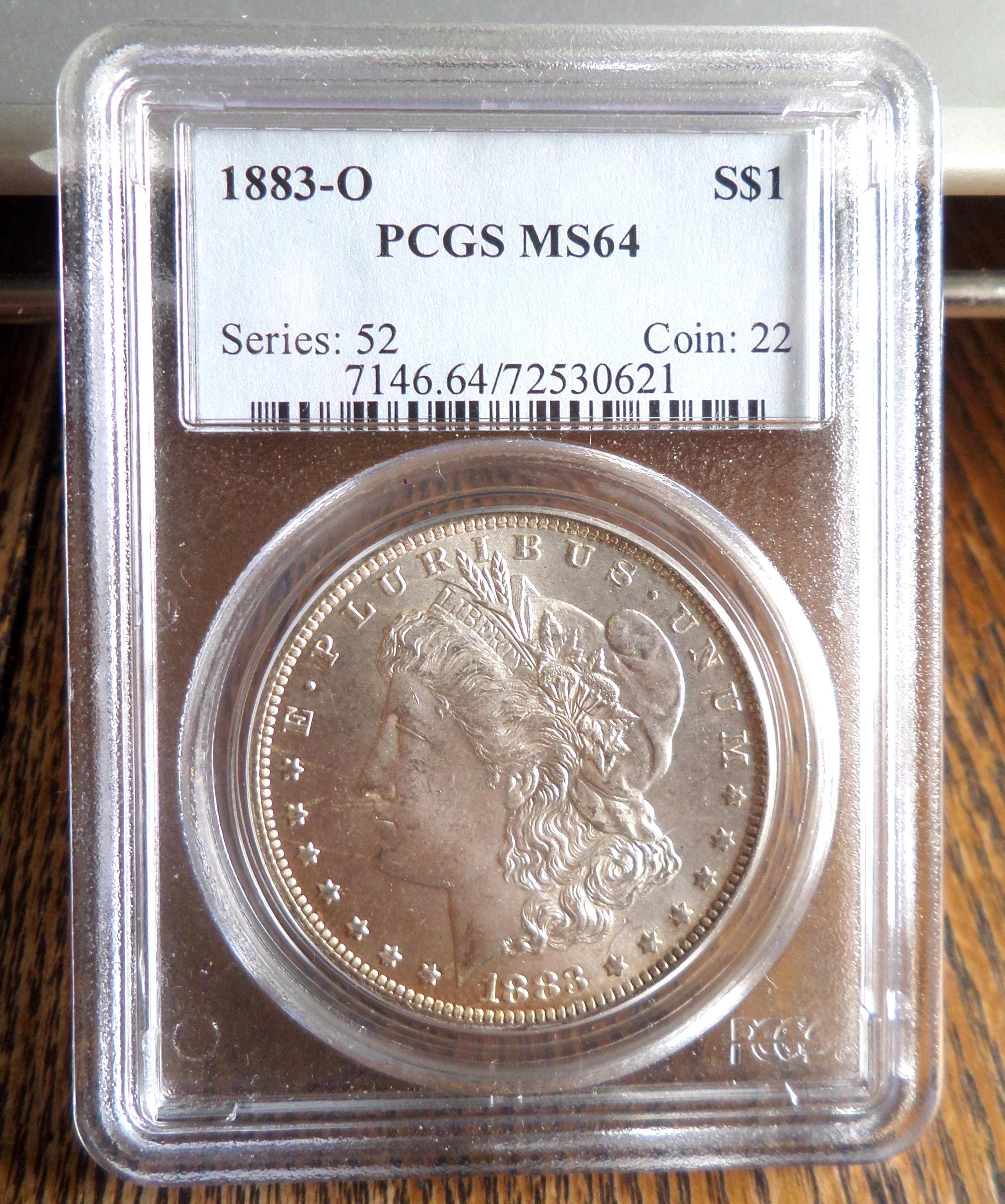 1883-O Silver Morgan PCGS MS64 One Dollar Coin Series 52 - Etsy