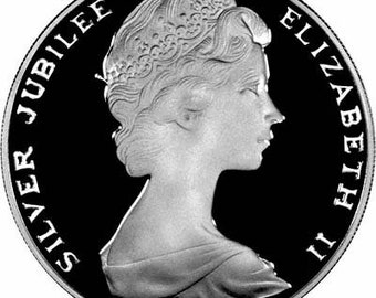 Bermuda 1977 Silver jubilee Proof 25 dollars coin 55 Grams 925 Silver