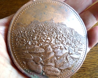 Large Medal - 39th National Encampment G.A.R. Pike's Peak , Bronze Denver 1905