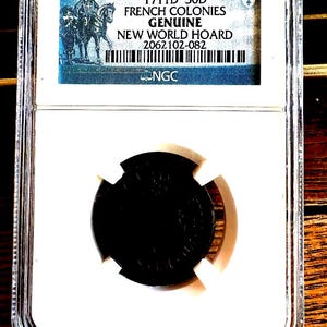 1711-D Billón de 30 deniers Tesoro del Nuevo Mundo Colonias Francesas Auténtico NGC