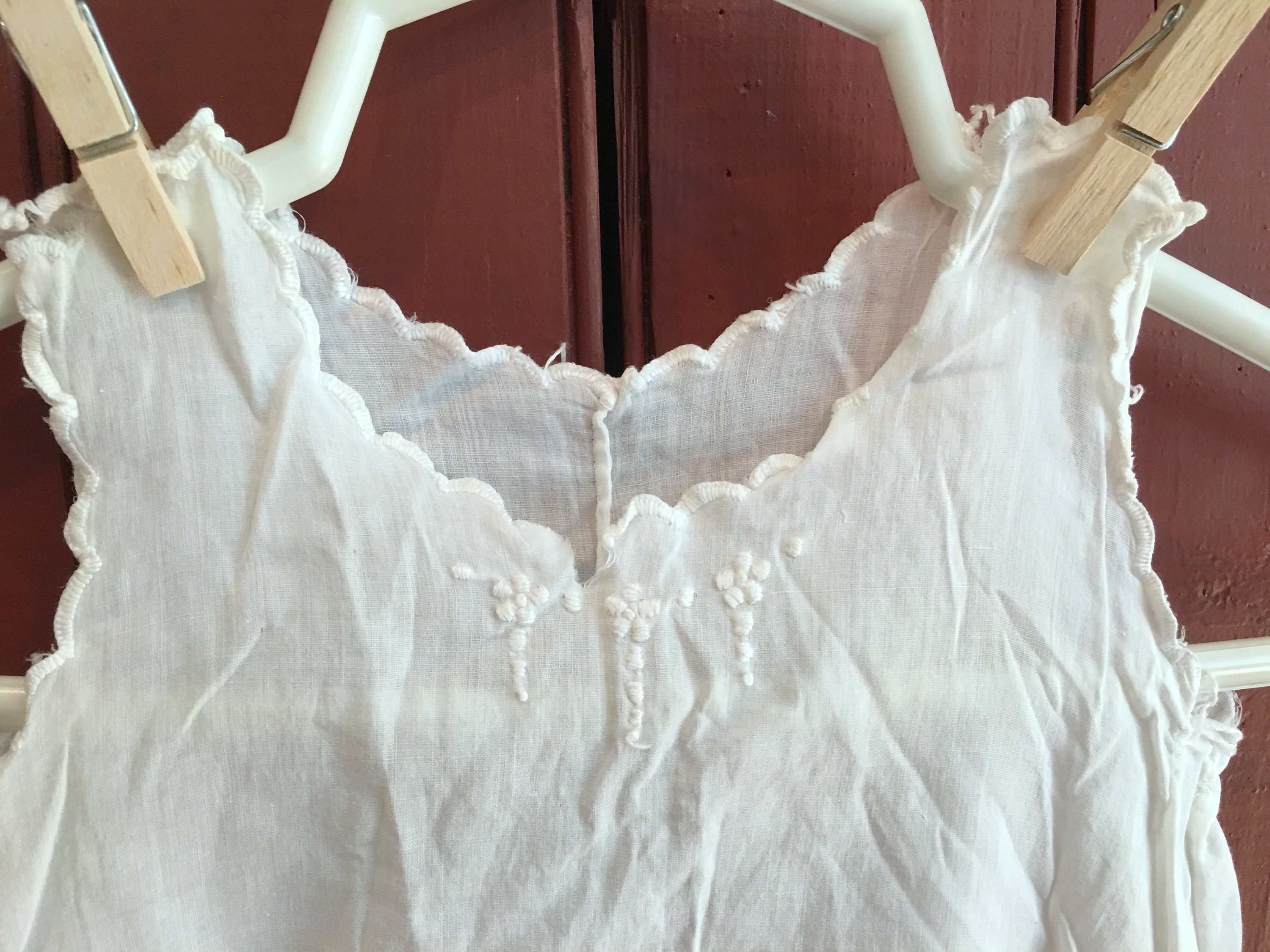 2 Vintage Toddlers Handmade White Cotton Slips Victorian Etsy