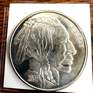 Moneda conmemorativa de plata de un dólar American Buffalo de 2002, sin circular, Casa de la Moneda de EE. UU.