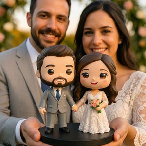 Personalized Couple Figurine - Custom 3D Gift for Weddings & Anniversaries - Valentines Day Gift