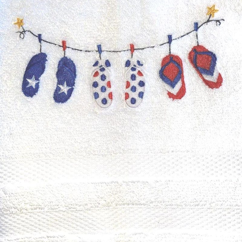 Patriotic Flip Flops - Etsy