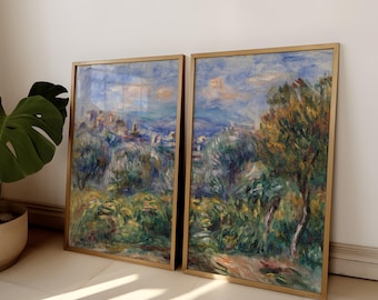 Renoir Landscape Art Prints, Vintage Impressionist Painting Set