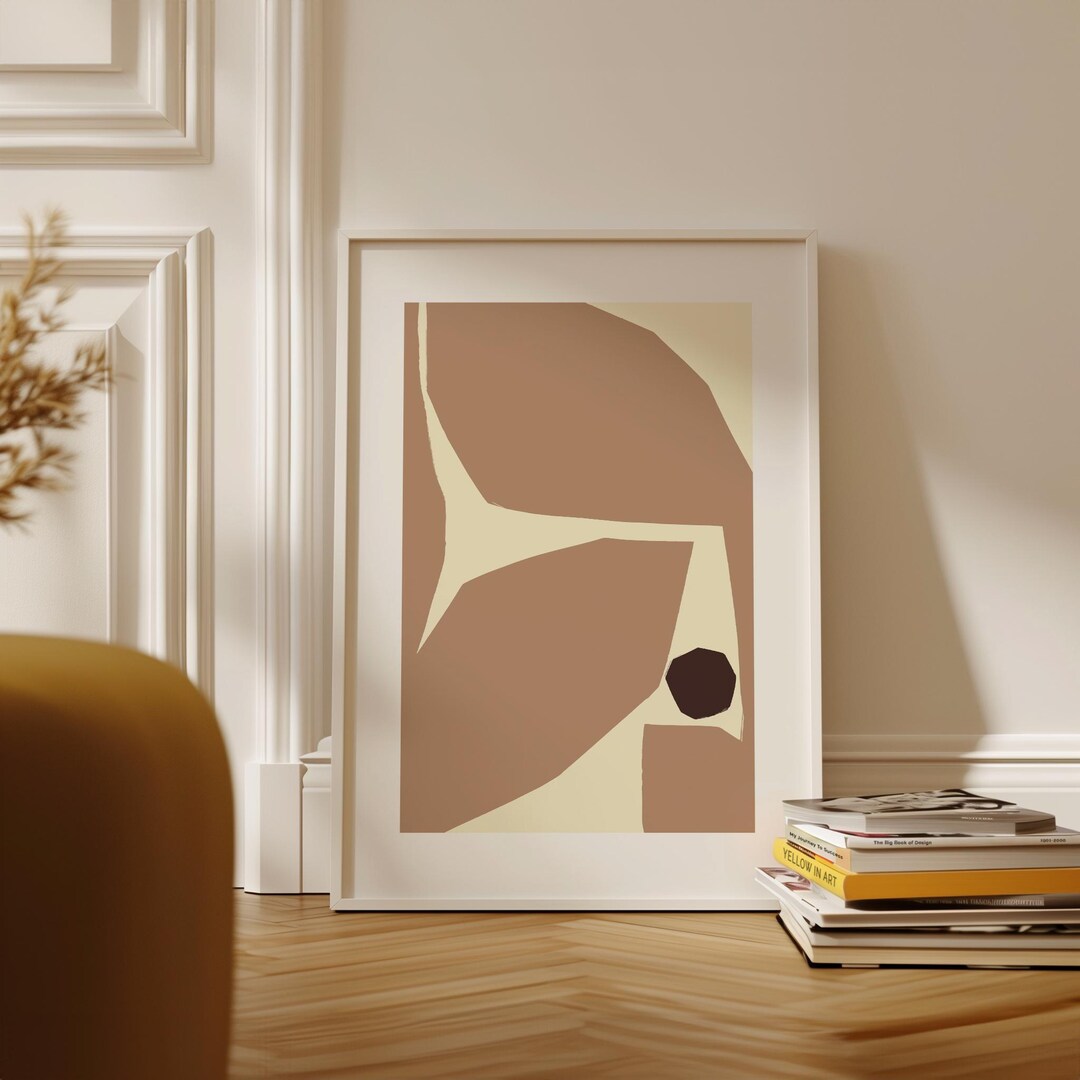 Neutral Abstract Shapes Wall Art Print – Modern Minimalist Beige ...