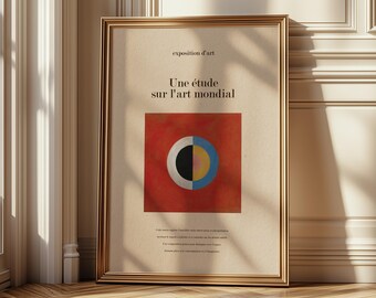 Abstract Exhibition Poster, Modern Gallery Wall Art, Minimalist Color Study