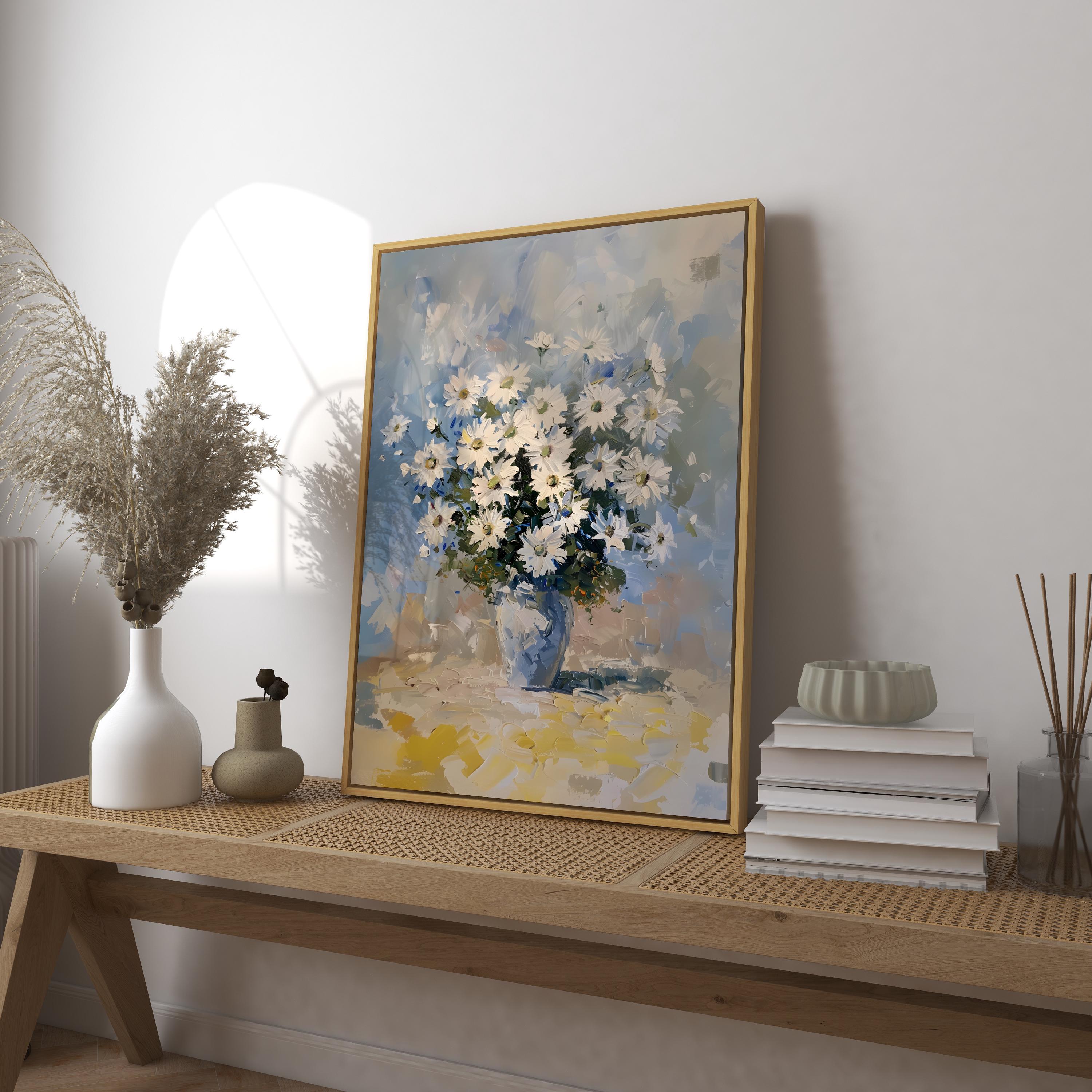 Vintage Floral Still Life Wall Art Print, Classic Flower Vase Painting ...
