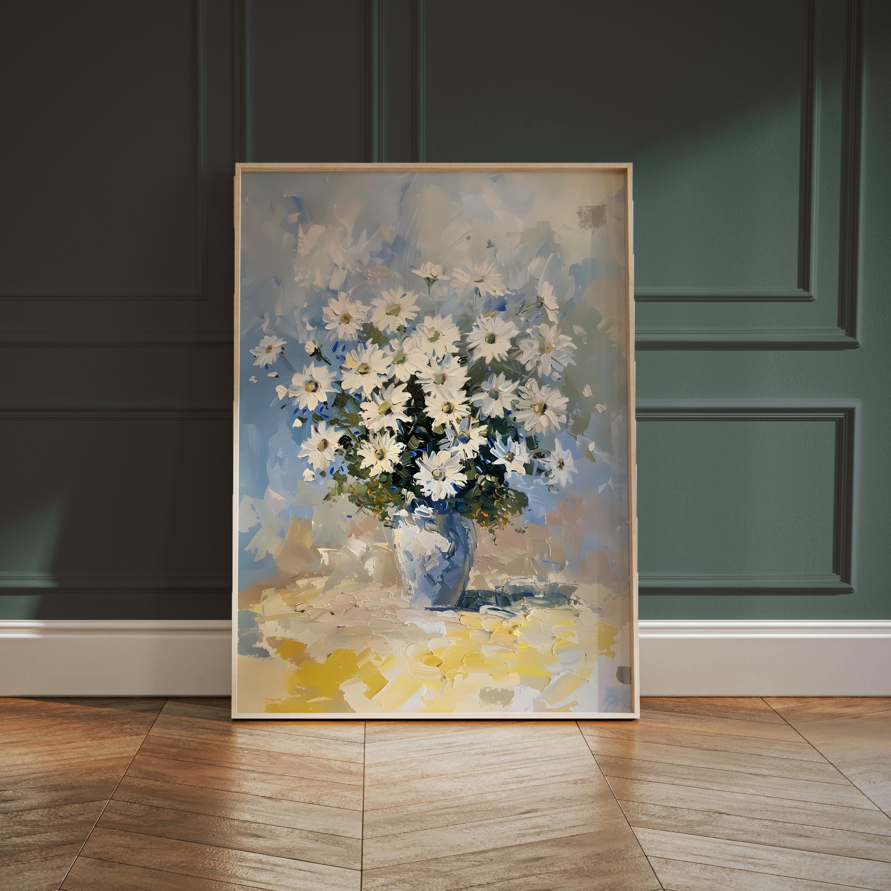 Vintage Floral Still Life Wall Art Print, Classic Flower Vase Painting ...