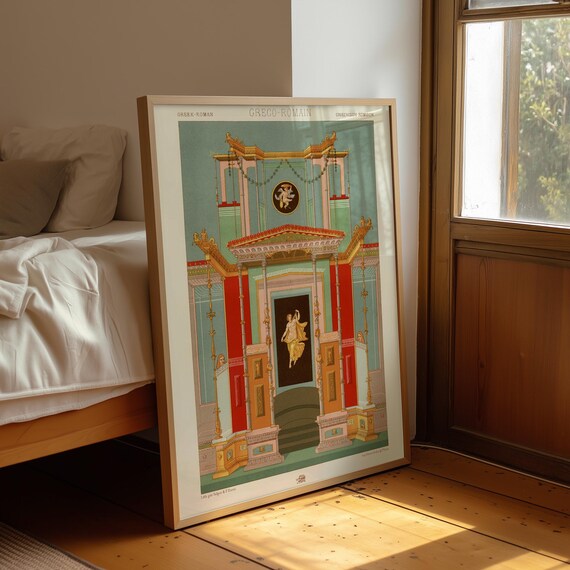 Greco Roman Architectural Wall Art Print: Vintage Classical