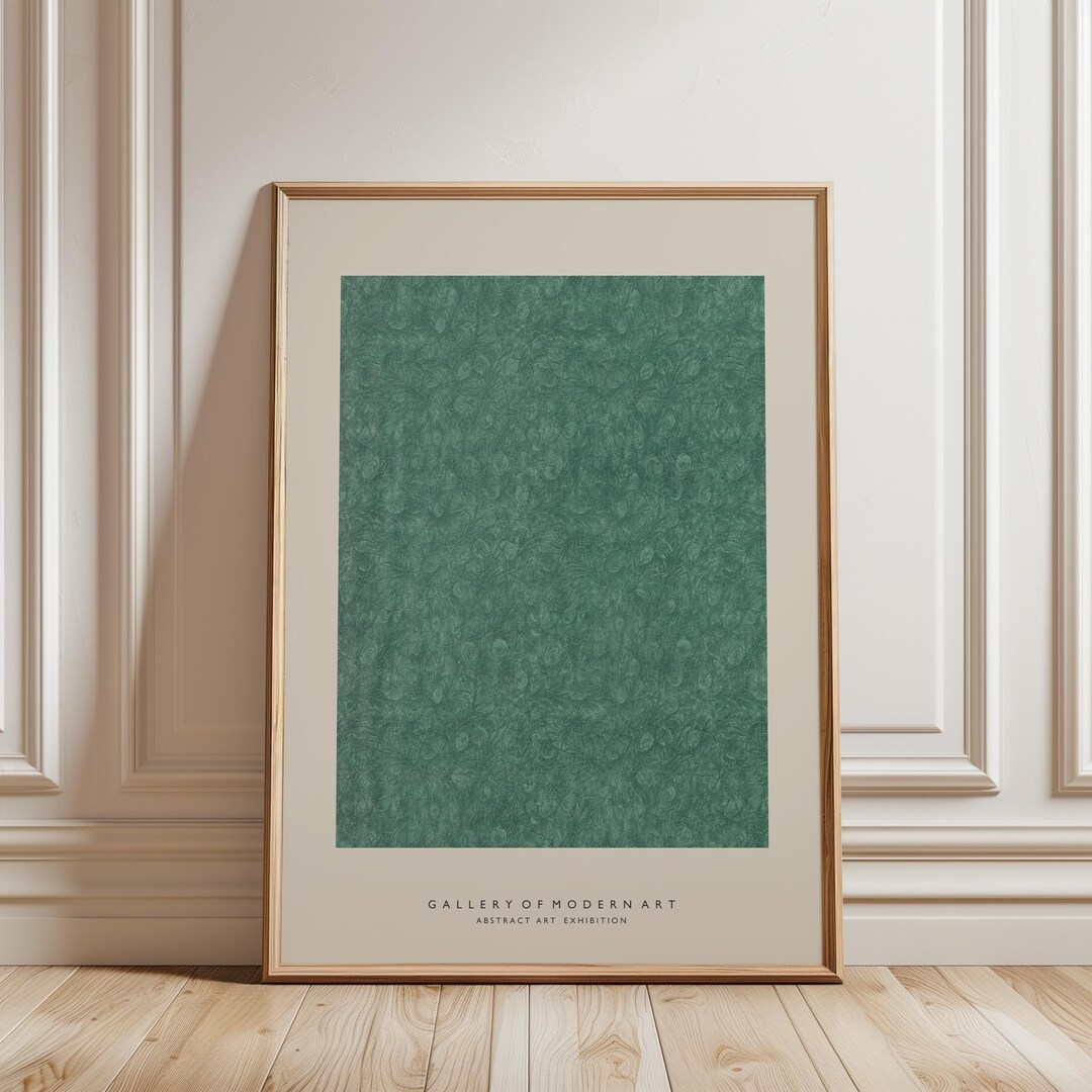 Abstract Green Texture Wall Art Print, Modern Minimalist Poster, Calm ...